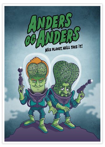 3. Anders & Anders podcast Mars Attacks poster